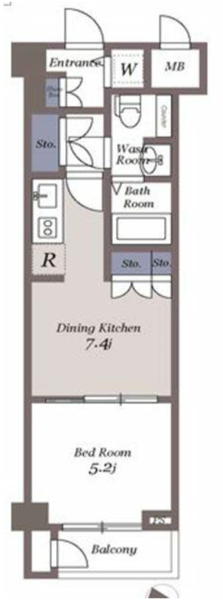 ドゥーエ参宮橋　504号室　間取り