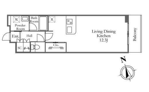 ガーデン富ヶ谷　205号室　間取り