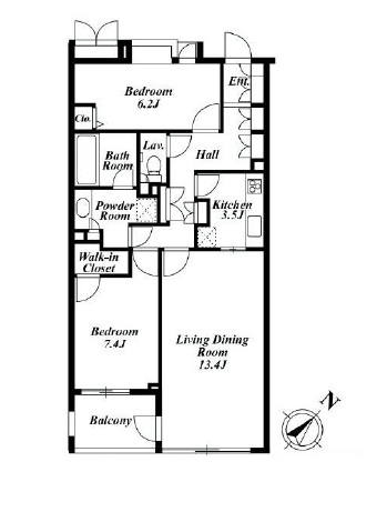 MFPRコート代官山　111号室　間取り