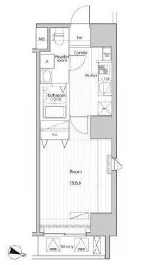 シーネクス千代田岩本町　903号室　間取り