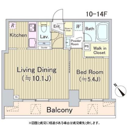 オリゼー茅場町　1101号室　間取り