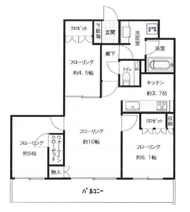 アトラスタワー西新宿　1103号室　間取り