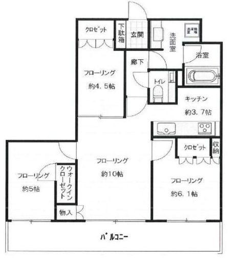 アトラスタワー西新宿　11F2号室　間取り