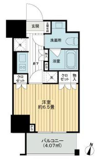 ライオンズ千代田岩本町ミレス　1003号室　間取り