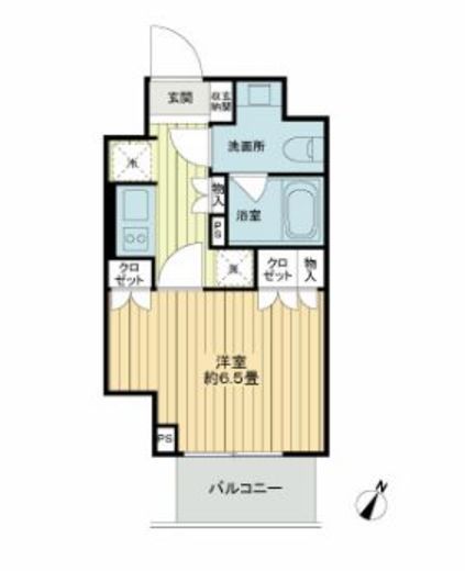 ライオンズ千代田岩本町ミレス　803号室　間取り