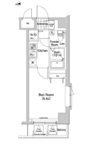 コンフォリア木場公園　810号室　間取り