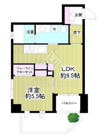 ミオカステーロ代々木　1F1号室　間取り