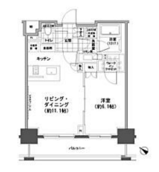 パークハビオ人形町　406号室　間取り