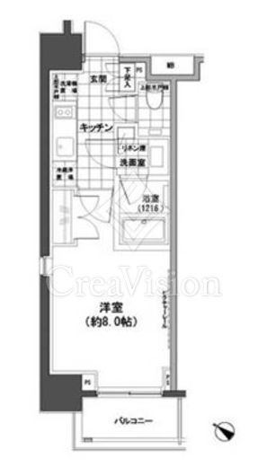 パークハビオ人形町　1001号室　間取り