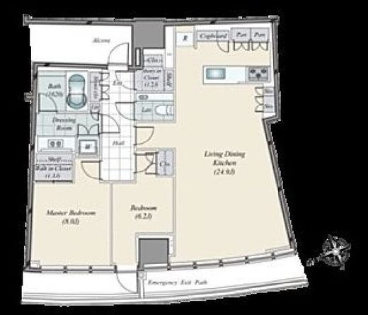 パークコート青山ザ・タワー　2003号室　間取り