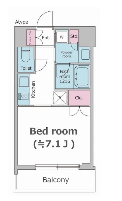 パークフラッツ渋谷代官山　805号室　間取り