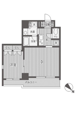 パークフラッツ渋谷代官山　601号室　間取り