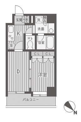 パークフラッツ渋谷代官山　704号室　間取り