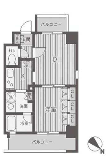 パークフラッツ渋谷代官山　806号室　間取り