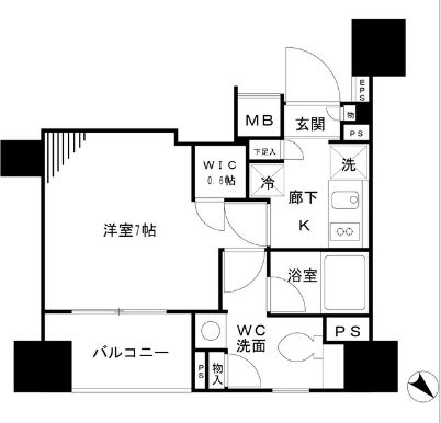 パークリュクス銀座mono　204号室　間取り