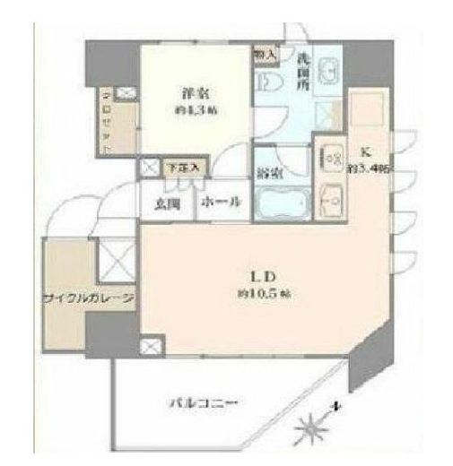 ヴァントヌーベル代々木　603号室　間取り