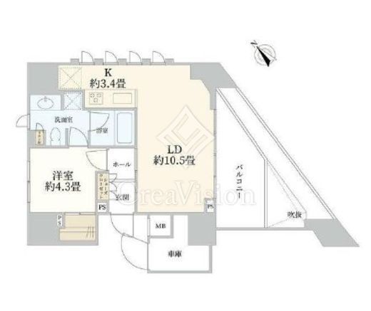 ヴァントヌーベル代々木　803号室　間取り