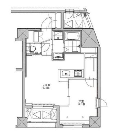 マルラニ千駄ヶ谷　202号室　間取り