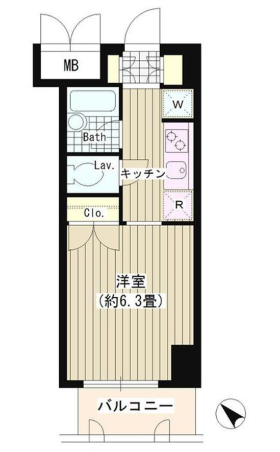 タキミハウス渋谷　403号室　間取り