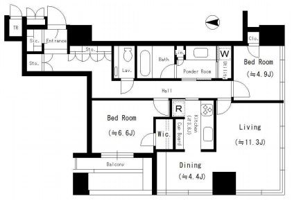 ザ・レジデンス三田　1501号室　間取り