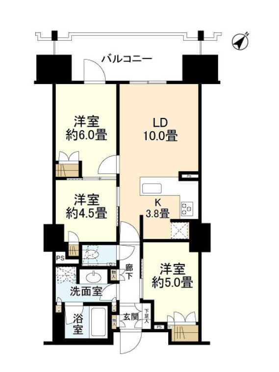 プレミスト日本橋浜町公園　1305号室　間取り