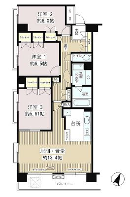 クラッサ目黒かむろ坂　403号室　間取り