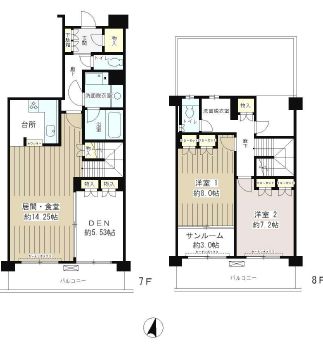 クラッサ目黒かむろ坂　702号室　間取り
