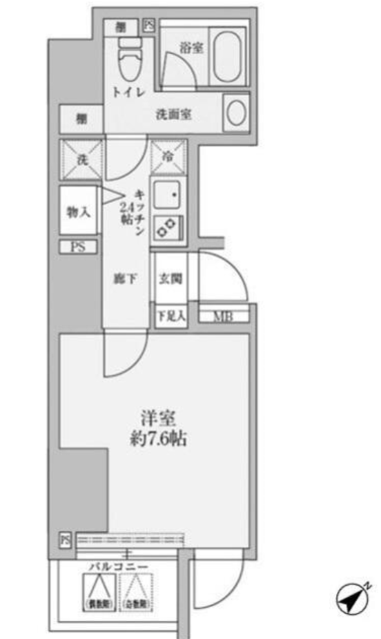 リヴシティ赤坂　702号室　間取り