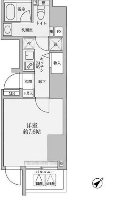 リヴシティ赤坂　1001号室　間取り