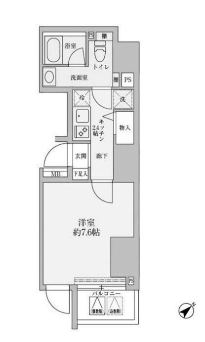 リヴシティ赤坂　901号室　間取り