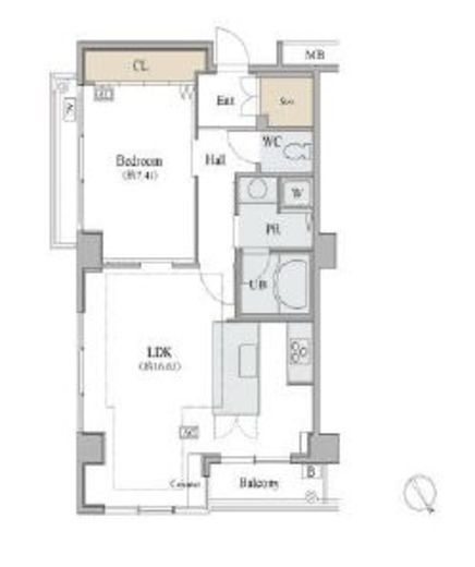シャレール広尾　2-311号室　間取り