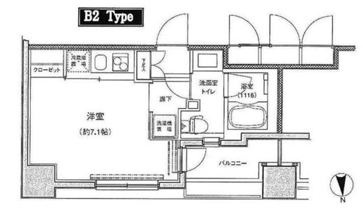 東急セットアップレジデンス恵比寿　201号室　間取り