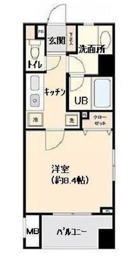 リーガルタワー神保町　406号室　間取り