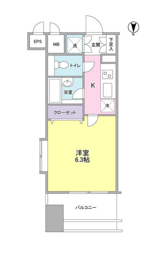 プロスペクト・グラーサ広尾　701号室　間取り