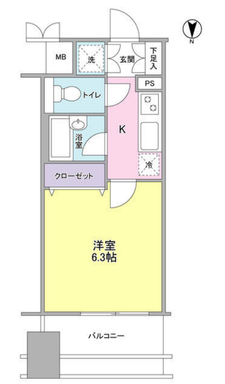 プロスペクト・グラーサ広尾　1103号室　間取り