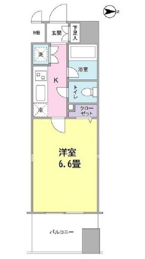 プロスペクト・グラーサ広尾　407号室　間取り