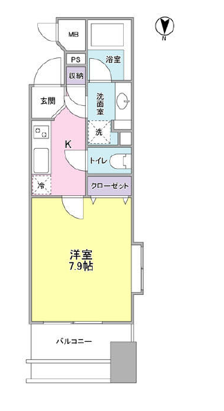 プロスペクト・グラーサ広尾　404号室　間取り
