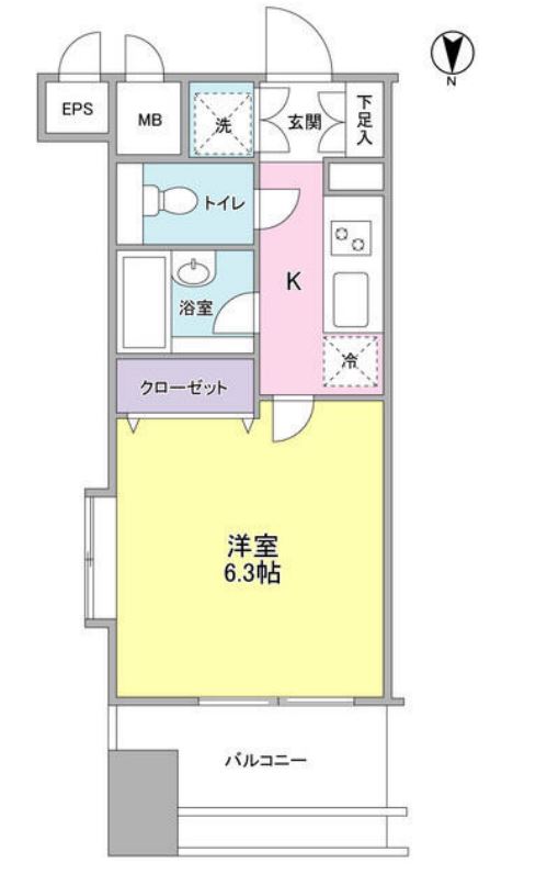 プロスペクト・グラーサ広尾　601号室　間取り