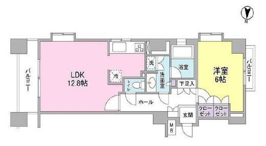 プロスペクト・グラーサ広尾　1208号室　間取り
