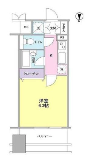 プロスペクト・グラーサ広尾　1303号室　間取り