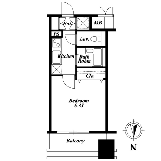 プロスペクト・グラーサ広尾　302号室　間取り