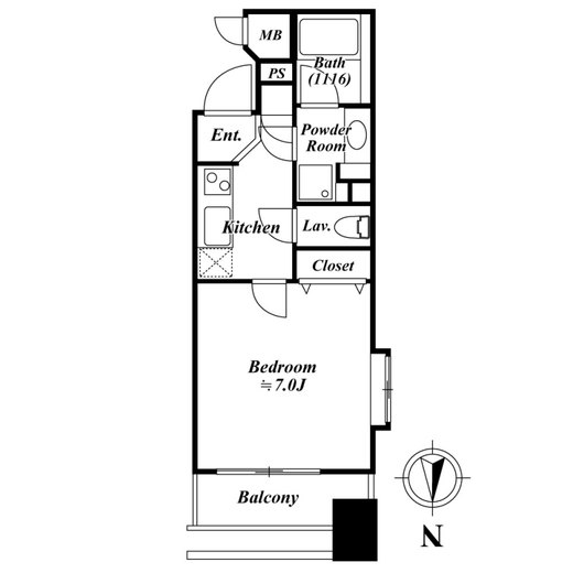 プロスペクト・グラーサ広尾　404号室　間取り