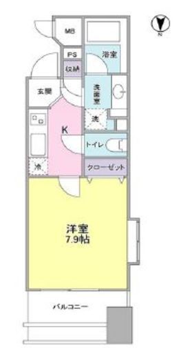 プロスペクト・グラーサ広尾　904号室　間取り