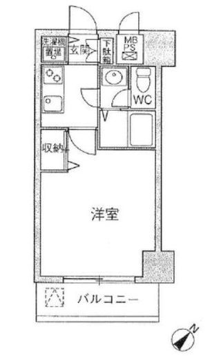 メゾン・ド・ヴィレ日本橋浜町　804号室　間取り