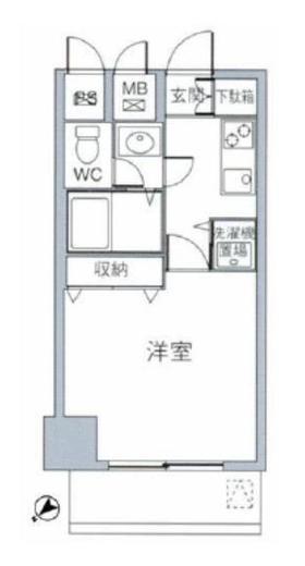 メゾン・ド・ヴィレ日本橋浜町　1208号室　間取り