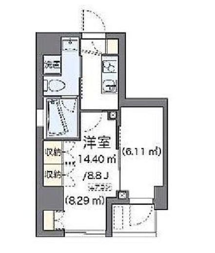ラヴィエ銀座東　402号室　間取り
