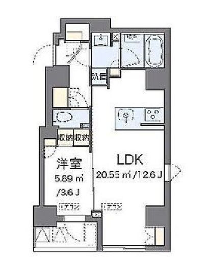 ラヴィエ銀座東　501号室　間取り