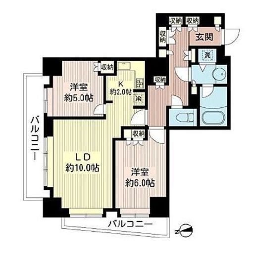 アリビオーレ神楽坂シティタワー　8F2号室　間取り