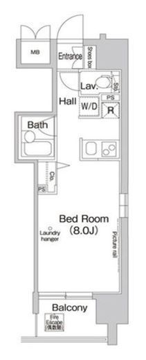 コンフォリア芝浦　201号室　間取り