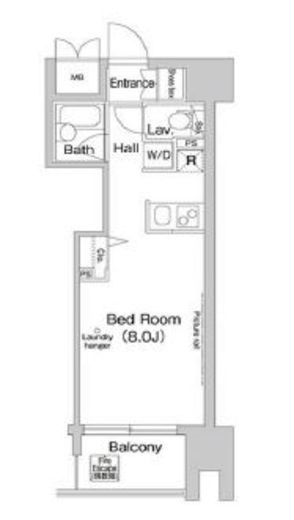 コンフォリア芝浦　202号室　間取り